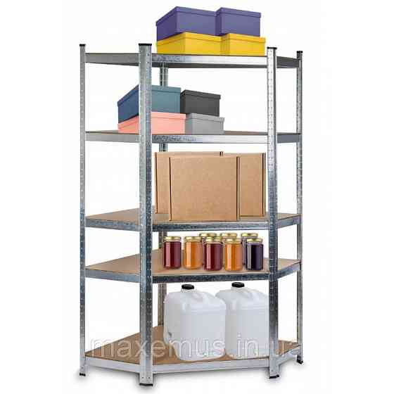 Стеллаж угловой металлический торговый Siker CGS40 полочные стеллажи для дома в гараж магазин и подвал Мостиська