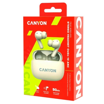 Наушники Canyon TWS-10 OnGo ANC ENC Beige (CNS-TWS10BG) Винница - изображение 8