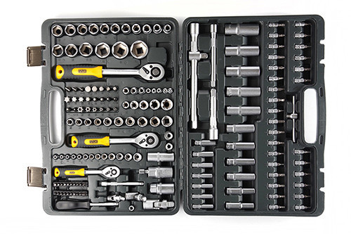 Набір насадок CrV 72 зуба ¼, ⅜, ½ 171 шт СИЛА Харків - фото 1