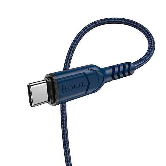 Кабель HOCO X59 USB - Type-C, 1м, синий, нейлон Киев