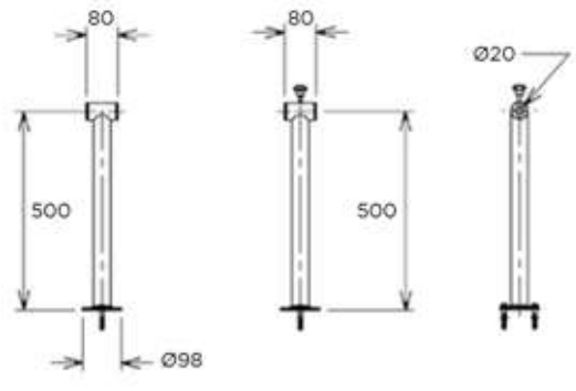 Опора для намотувального пристрою Flexinox 87197022, із закладними деталями, фланець Киев
