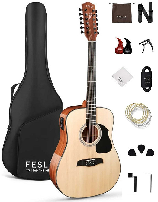 Гітара електро-акустична 12-тиструнна Fesley FDET280 (комплект) Харків - фото 7