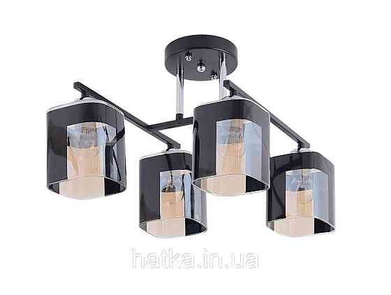 Стельова Люстра VALESO 6944B/4 (Чорний+Хром) Київ
