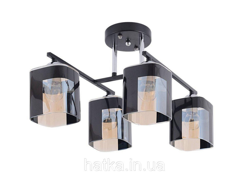 Стельова Люстра VALESO 6944B/4 (Чорний+Хром) Київ - фото 1
