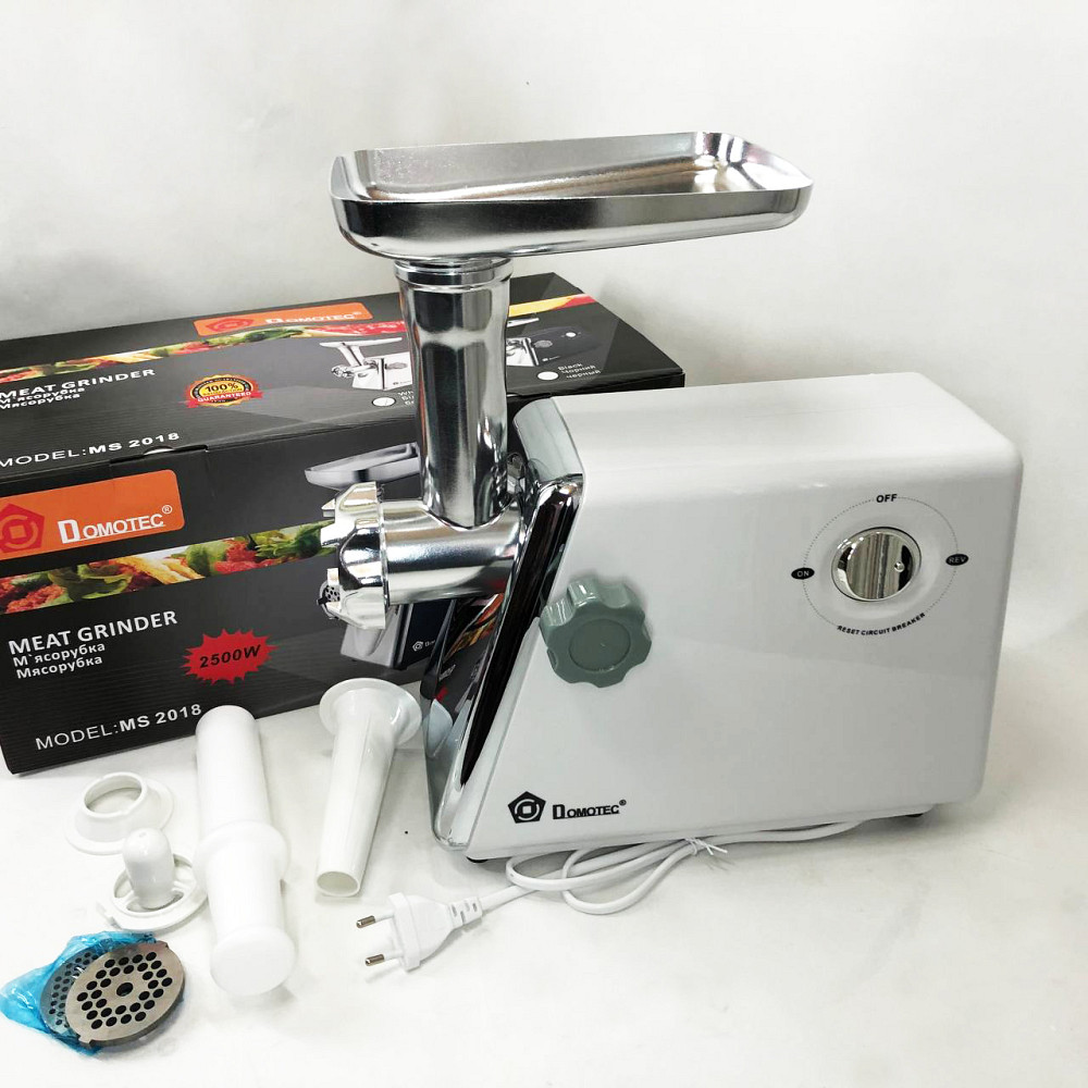 Мясорубка металлическая, Мощная домашняя мясорубка Электрическая с колбасной насадкой MQ-30 Львов - изображение 1