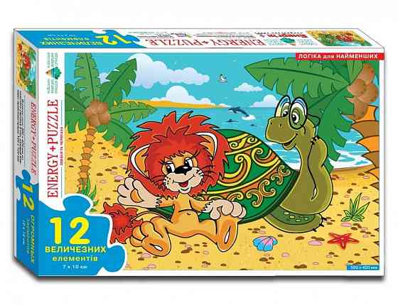 Дитячі пазли "Левеня і Черепаха" 82 197 на 12 деталей Вінниця