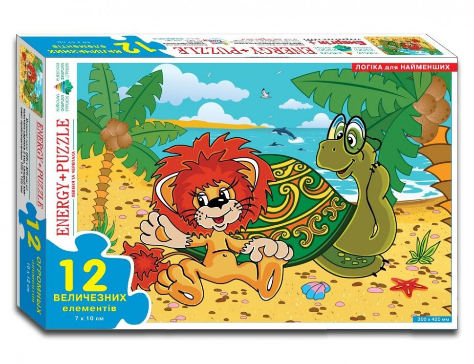 Дитячі пазли "Левеня і Черепаха" 82 197 на 12 деталей Вінниця - фото 1