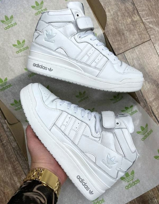 Высокие Термо Кроссовки Adidas Еврозима Кожаные Мужские Ботинки Адидас Белые (размеры: 41,42,43,44,45,46) Днепр - изображение 6