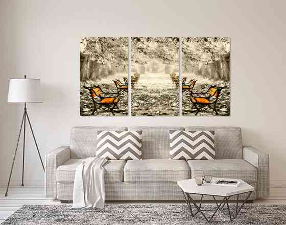 Модульна картина у вітальню/ спальню  Парк   ART-297_3A 100х150 см Київ