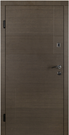 Двері вхідні Наші Двері МЕГА ПВХ Ескада — 1 Венге горизонт сірий 960х1900 мм Київ