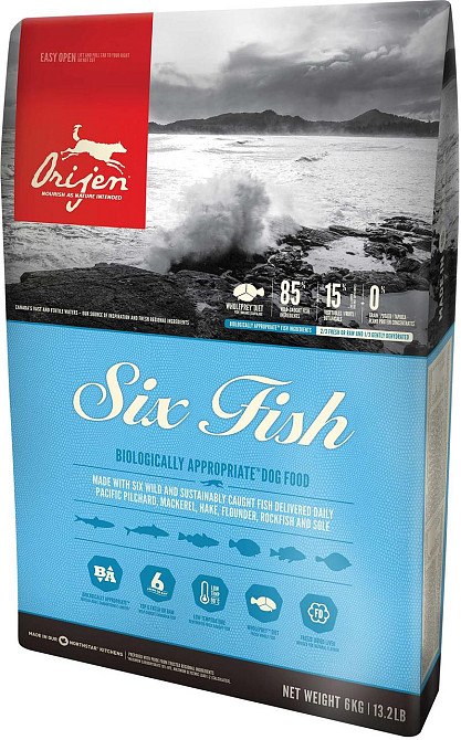 Orijen 6 Fish (Оріджен 6 Фіш) сухий корм для собак усіх пород 6 кілограмів. Запоріжжя - фото 2