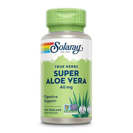 Екстракт алое віра Solaray Super Aloe Vera Gel 8000 мг 100 капсул Луцьк