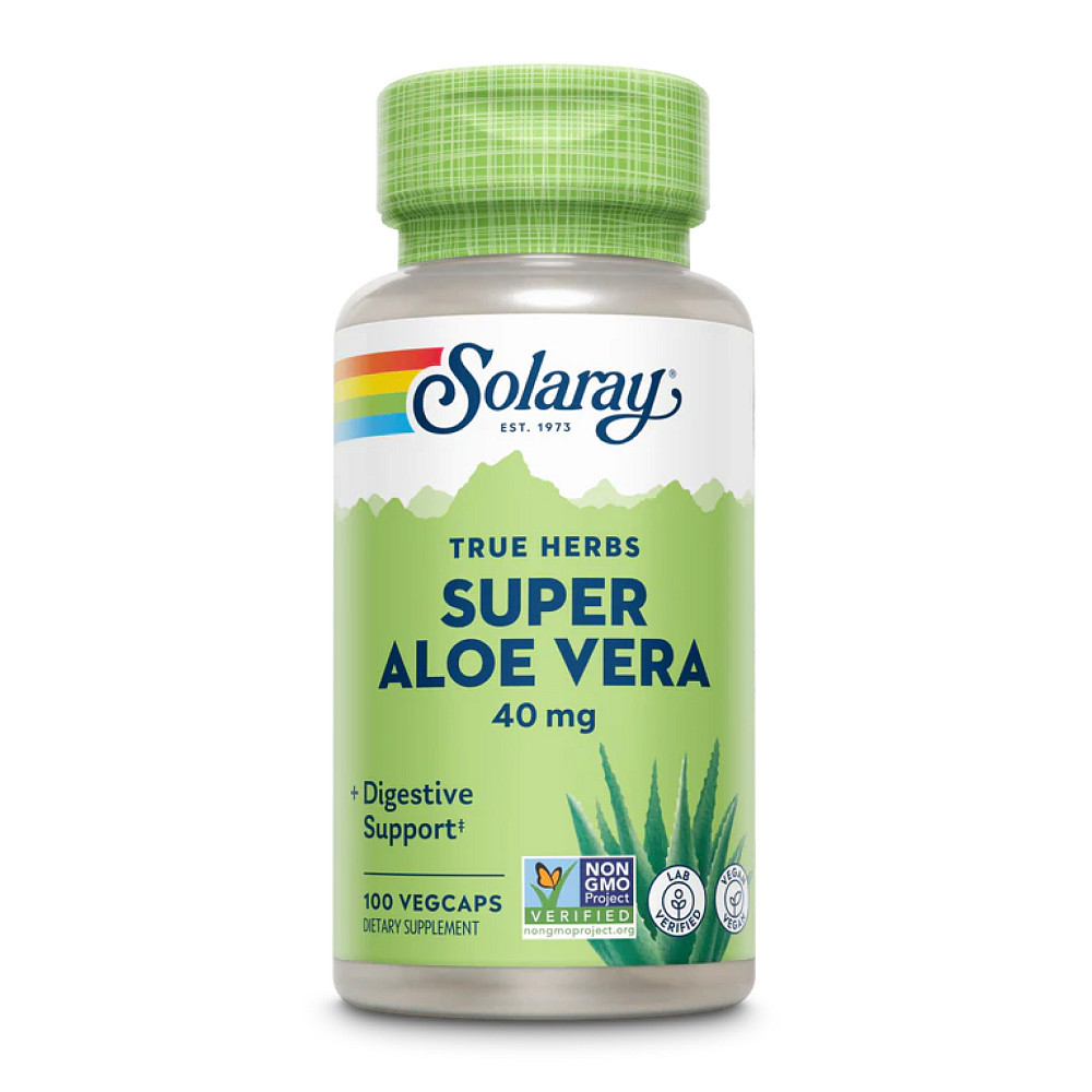 Екстракт алое віра Solaray Super Aloe Vera Gel 8000 мг 100 капсул Луцьк - фото 1