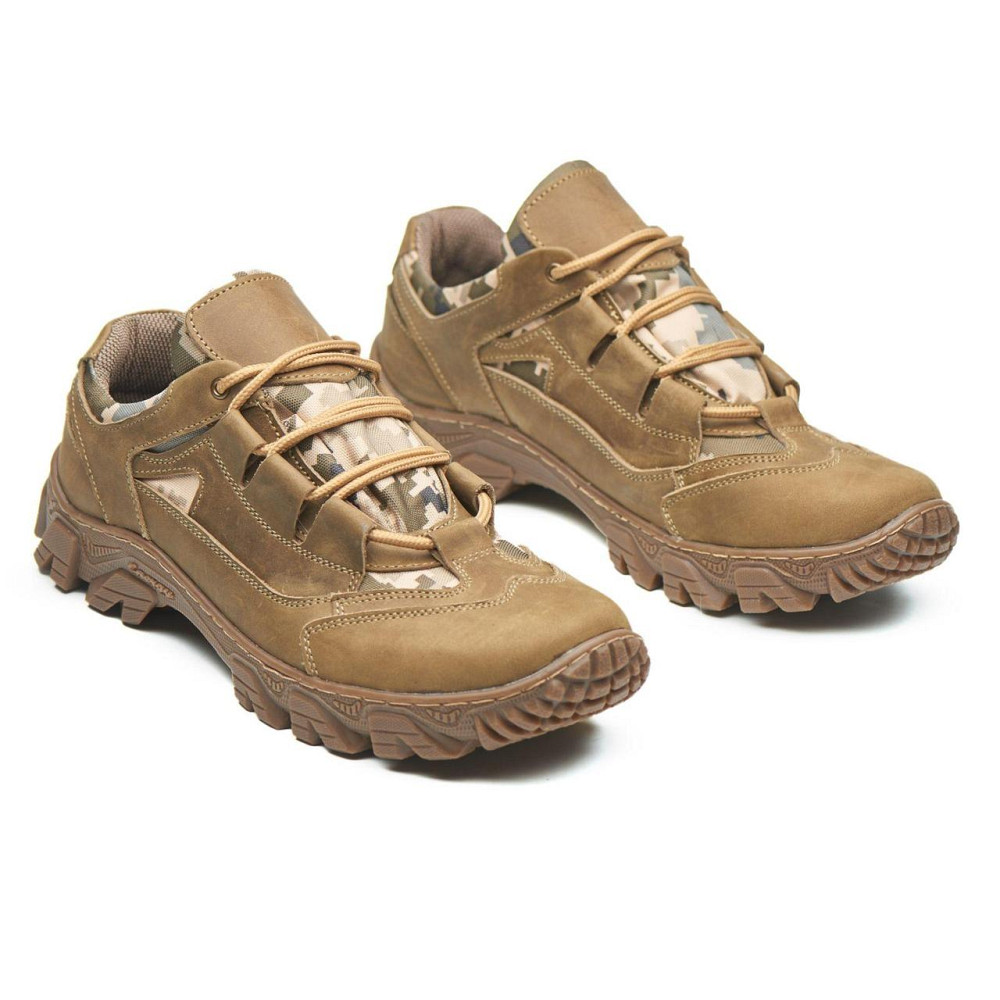 Чоловічі тактичні кросівки з натуральної шкіри та кордури колір-кайот 42 (28) Харків - фото 3