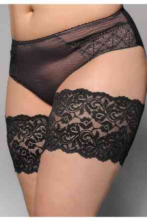 Кружевные бандалетки на бедра Shato Lace Черный, XXL Киев