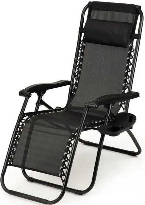 Складной шезлонг Zero Gravity XXL ‼️с подстаканником крепло лежак для дачи пляжа Харьков - изображение 2