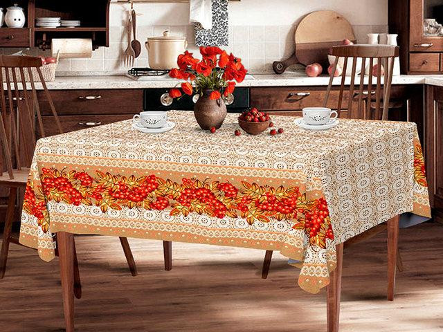 Ecotton Скатертина Ecotton 150х200 см бавовняна з рогожки 21005/1 Горобина Коломыя - изображение 3