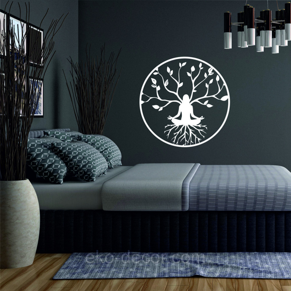 Декоративне настінне 3D Панно «ЙОГА» Декор на стіну з об'ємом 70*70 см, Білий Київ - фото 3