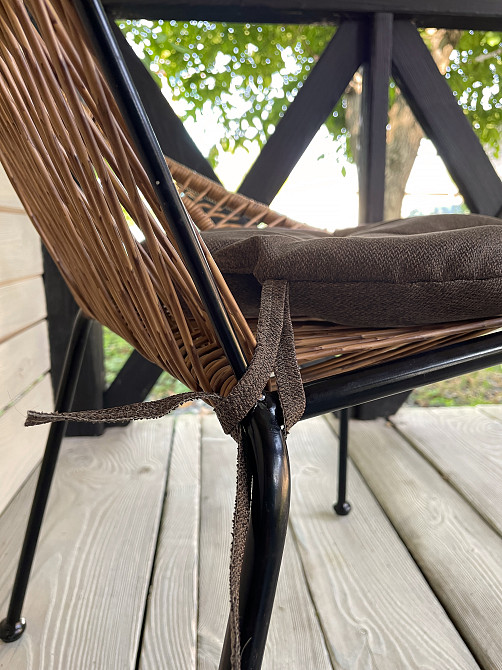 Подушка для стільців (38x38х5 см) кругла Decorator Мальмо колір коричневий 84-042 Київ - фото 8