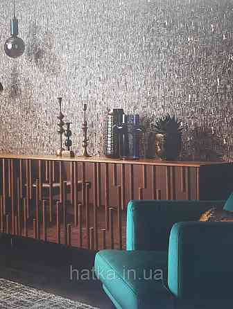 Шпалери вінілові на флізелін Erismann Casual Chic1.06х10 абстракція геометрія фігури лофт чорне золото 10260-10 Київ