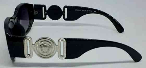 Брендовые хитовые очки унисекс черные градиент с серебристым логотипом. Киев