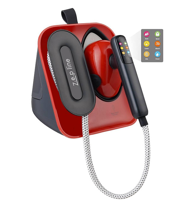 Паровой ручной утюг Zepline ZP-00222 3000Вт с резервуаром 1,5 л, сенсорное управление, сухая глажка, Красный Одесса - изображение 3