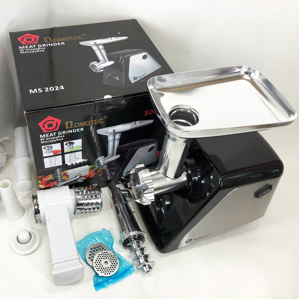 Электрическая настольная мясорубка с насадками DOMOTEC, Бытовая электромясорубка для мяса с насадками QD-14 Киев - изображение 6