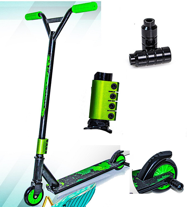 Труковий самокат Maximal Exercise від Scale Sports на підшипниках Abec-7. Зелений колір Одеса - фото 2