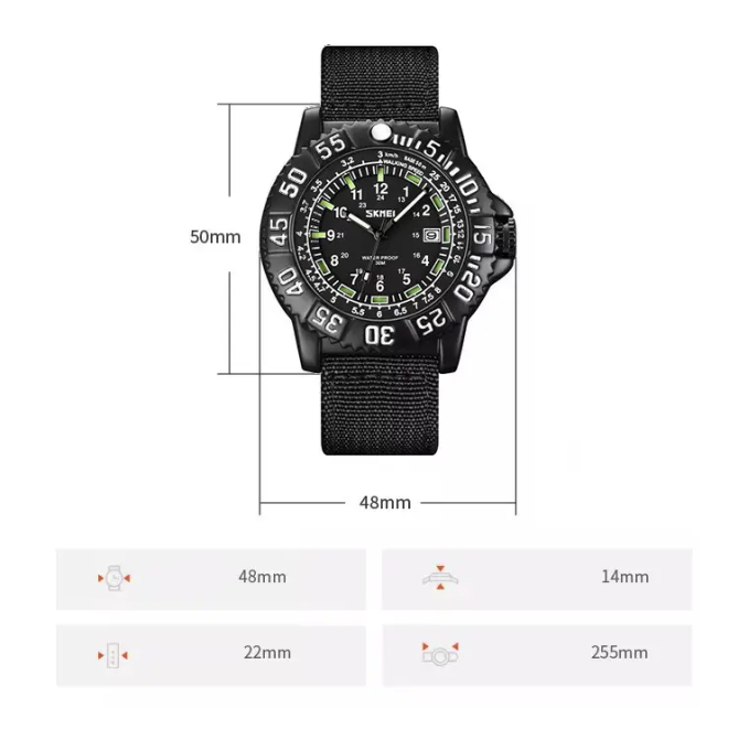 Чоловічий наручний годинник Skmei 9281 Чорний Вінниця - фото 4