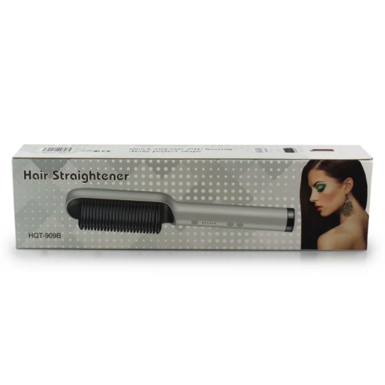 Фен-щітка випрямляч для волосся Hair Straightener 909B 7767 з турмаліновим покриттям та масажем шкіри голови Одеса
