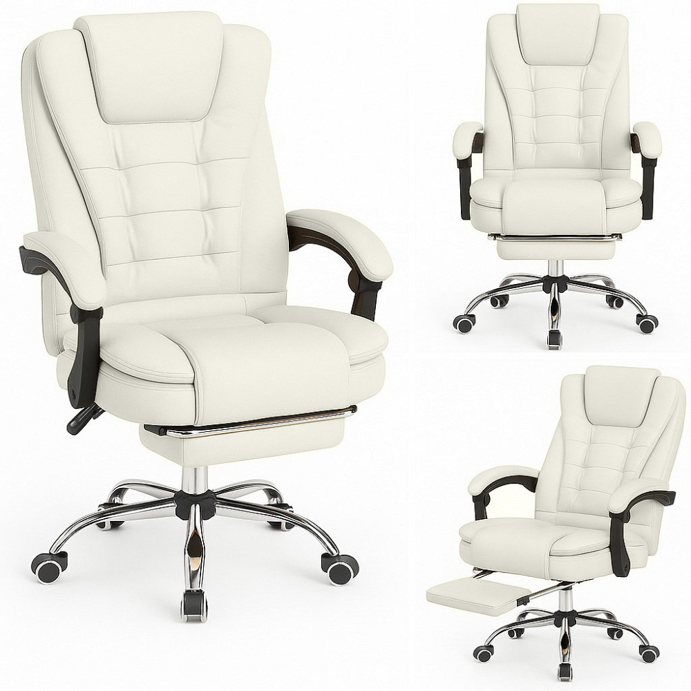 Крісло офісне Diego D2 молочне Київ - фото 1