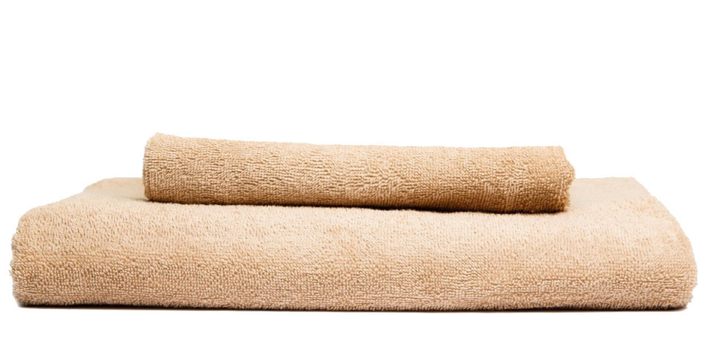 Комплект рушників Ideal Textile однотонних 50х90см + 70х140см 400 г/м2 (56860932) Бежевий Чернівці - фото 1