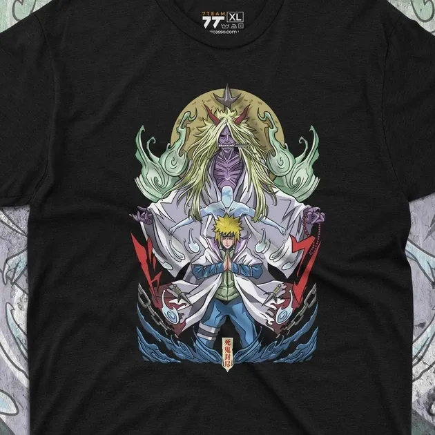 Футболка чоловіча з  принтом Наруто Минато и Шинигами Розмір 48 Дніпро - фото 4