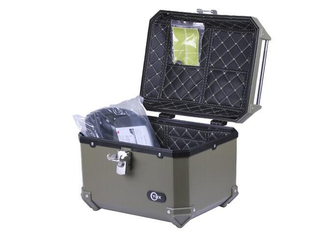 Кофр прямокутний для мотоцикла, пластиковий зелений, 45 л Мукачево - фото 2