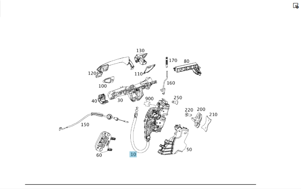 Mercedes-Benz  A2047302935 Замок задніх лівих дверей + A1177320108 кріпильна пластина + A1177600204 трос на ручку відкриття дверей внутрішню E-class W Одесса - изображение 2