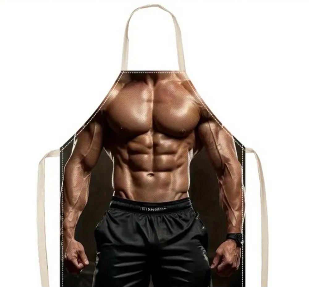 Фартух для чоловіків з приколом 55 на 65 см різнобарвний Київ - фото 1