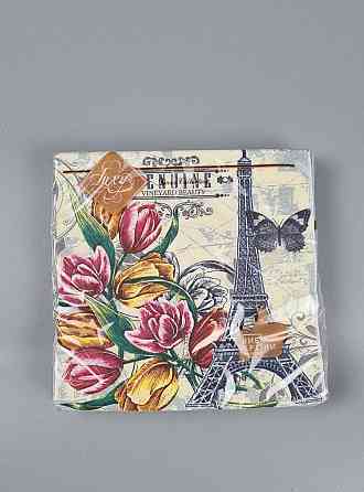 Серветки паперові (ЗЗХЗЗ, 18 шт.) "Ейфелева вежа" Luxy (1 пачка) Харків