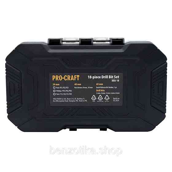 Набір свердл та біт Procraft DBS18 Киев