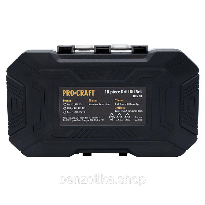 Набір свердл та біт Procraft DBS18 Київ - фото 5