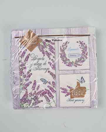 Серветки паперові (ЗЗХЗЗ, 18 шт.) "Лавандовий колажа" Luxy (1 пачка) Харків