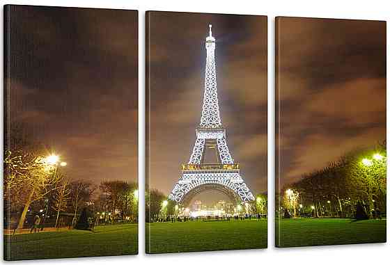 Модульна картина Нічний Париж Аrt-107_3А Київ
