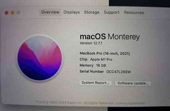 Ноутбук: MacBook Pro 16