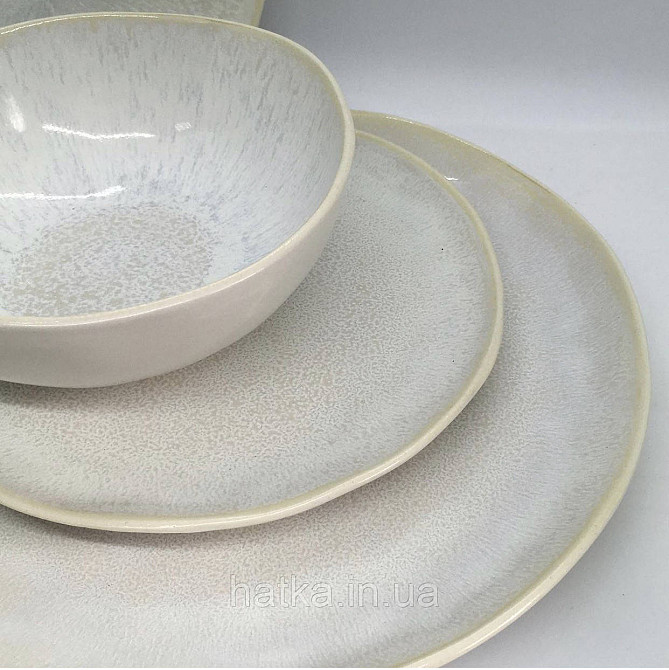 Тарілка Olens 20,5х2,5 см "Кенія" кераміка біла для дому та ресторанів Київ - фото 4