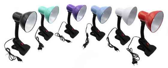 Настольная лампа китай прищепка  E27 (в наличии разные цвета) от 220V Днепр