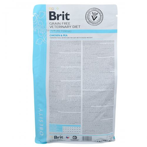 Корм сухий Brit Grain Free VetDiet Cat Obesity для котів з зайвою вагою та ожирінням з куркою та горохом 2 кг Київ - фото 5