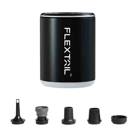 Кемпінговий насос-ліхтар Flextail Tiny Pump 2X з насадками (Чорний) Вінниця
