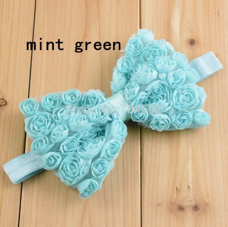 Детский светло-голубой бантик-повязка - бант около 10см,окружность 36-50см Киев - изображение 1