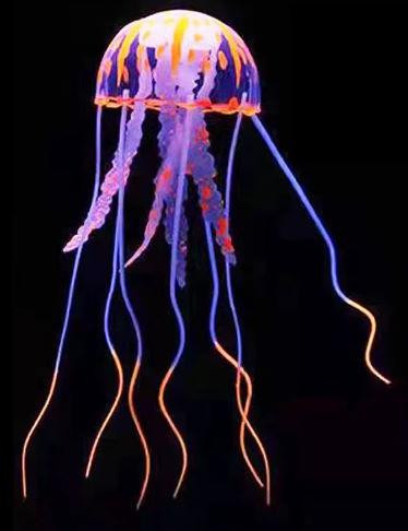 Светящиеся медузы для аквариума. Силиконовые декорации для аквариума Оранжевый Киев - изображение 1