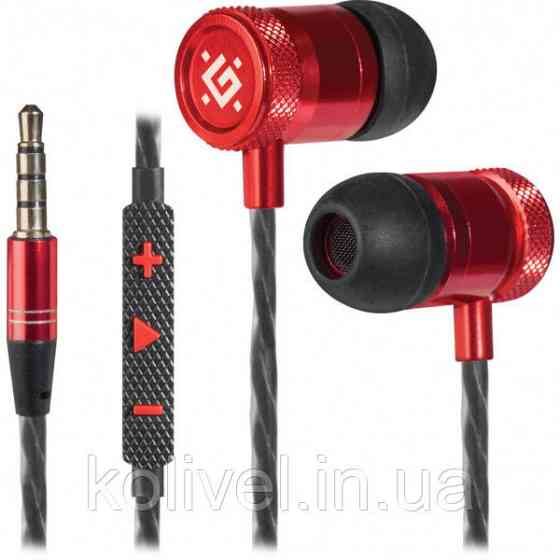 Навушники з мікрофоном Defender Pollaxe Black+Red (64453) Киев