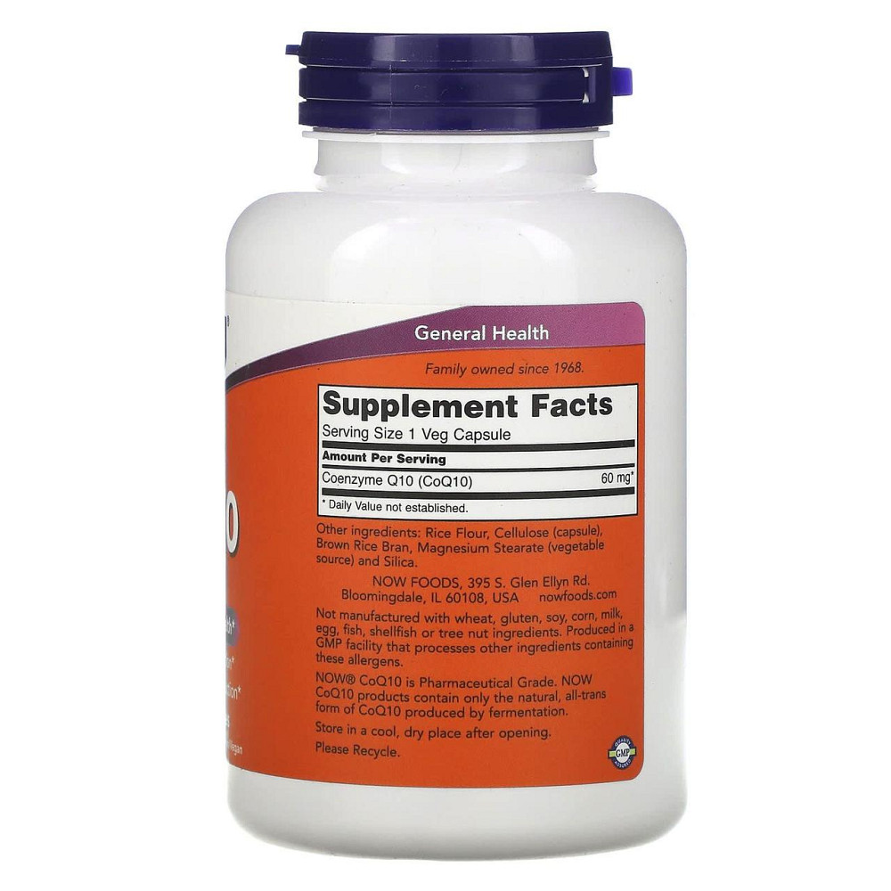Коензим Q10  Now Foods CoQ10 60 мг 180 вегетаріанських капсул Київ - фото 2